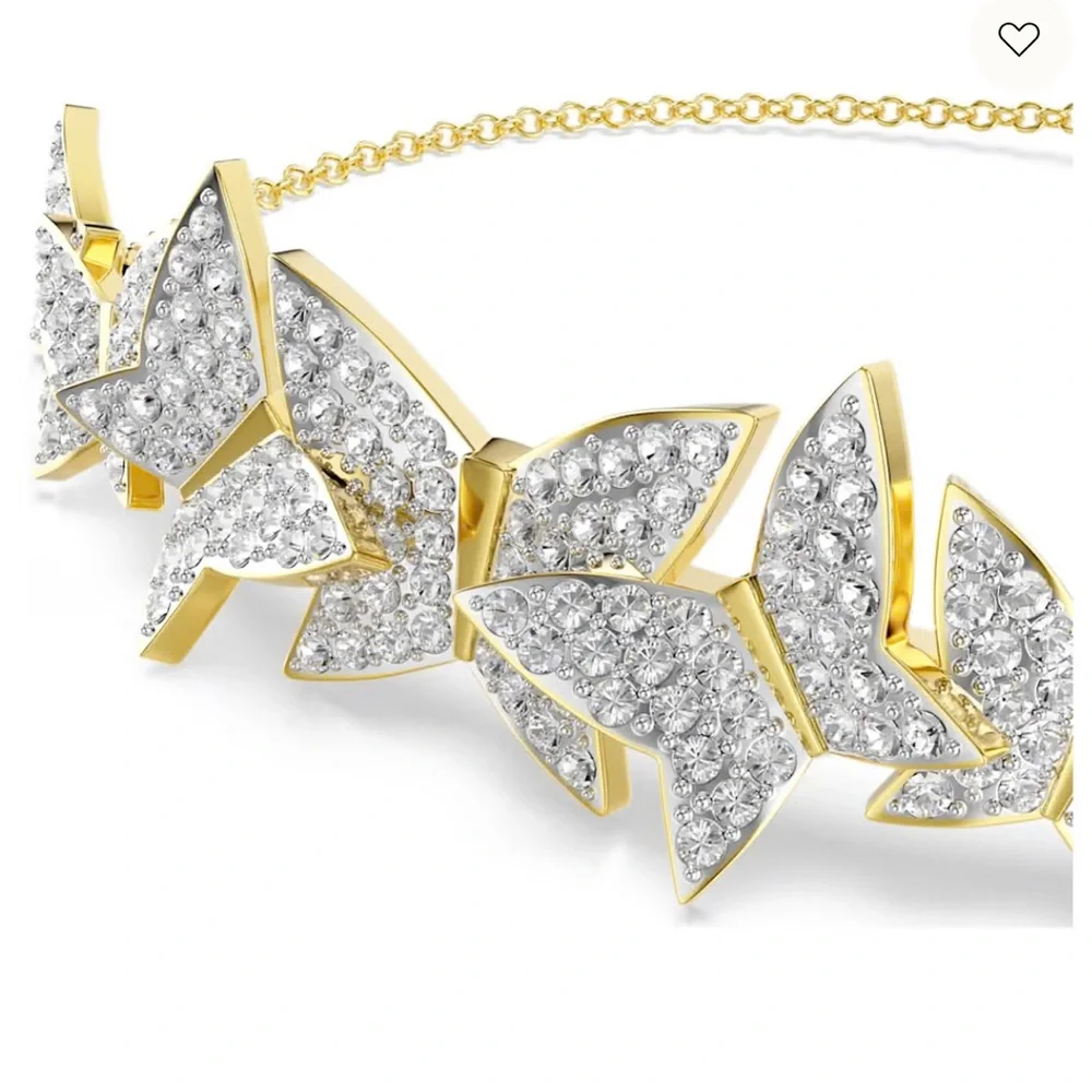 Swarovski Idyllia‎ Lilia bracelet Butterfly, White, Gold-tone plated NWT